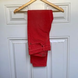 j crew ankle corduroys pink (hard to see actual color with camera)